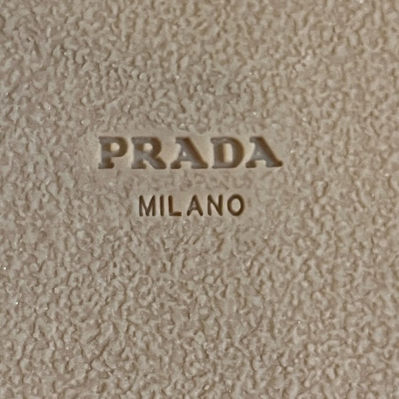 Prada Calzature Donna Tabacco/Arancio Striped Slip On Logo Espadrille Sz 38 NIB - Picture 15 of 16